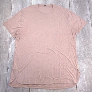 Lululemon Mens Balancer Shirt Size XXL 2XL Pink Clay Short Sleeve Performance